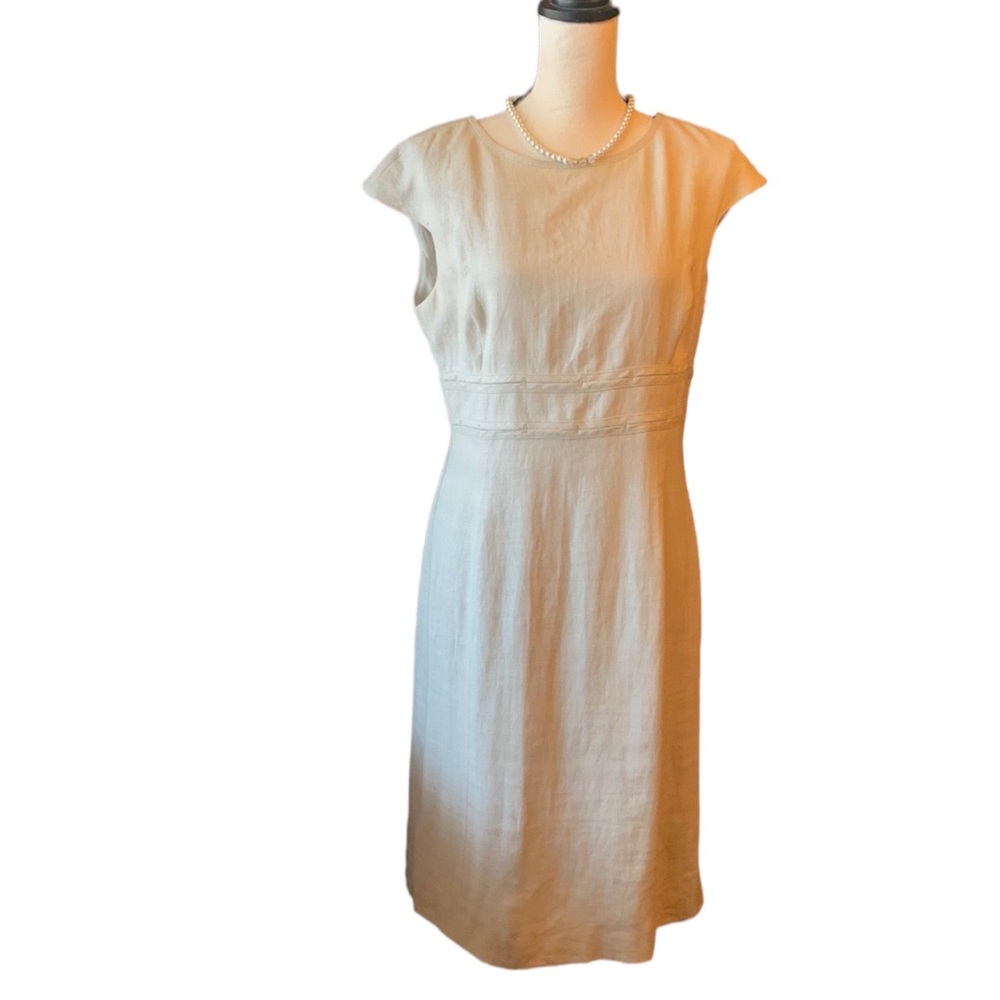 Like new Anne Klein oatmeal linen dress
